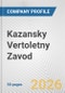 Kazansky Vertoletny Zavod Fundamental Company Report Including Financial, SWOT, Competitors and Industry Analysis - Product Thumbnail Image