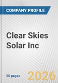 Clear Skies Solar Inc. Fundamental Company Report Including Financial, SWOT, Competitors and Industry Analysis- Product Image