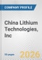 China Lithium Technologies, Inc. Fundamental Company Report Including Financial, SWOT, Competitors and Industry Analysis - Product Thumbnail Image