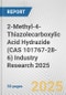 2-Methyl-4-Thiazolecarboxylic Acid Hydrazide (CAS 101767-28-6) Industry Research 2025: Global and Regional Market Trends 2019-2024 and Forecast to 2029 - Product Thumbnail Image
