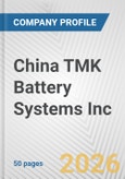 China TMK Battery Systems Inc. Fundamental Company Report Including Financial, SWOT, Competitors and Industry Analysis- Product Image