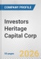 Investors Heritage Capital Corp. Fundamental Company Report Including Financial, SWOT, Competitors and Industry Analysis - Product Thumbnail Image