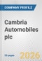 Cambria Automobiles plc Fundamental Company Report Including Financial, SWOT, Competitors and Industry Analysis - Product Thumbnail Image