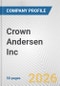 Crown Andersen Inc. Fundamental Company Report Including Financial, SWOT, Competitors and Industry Analysis - Product Thumbnail Image