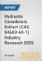 Hydrastis Canadensis Extract (CAS 84603-60-1) Industry Research 2025: Global and Regional Market Trends 2019-2024 and Forecast to 2029 - Product Thumbnail Image