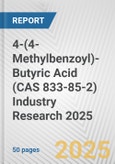 4-(4-Methylbenzoyl)-Butyric Acid (CAS 833-85-2) Industry Research 2025: Global and Regional Market Trends 2019-2024 and Forecast to 2029- Product Image