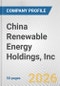 China Renewable Energy Holdings, Inc. Fundamental Company Report Including Financial, SWOT, Competitors and Industry Analysis - Product Thumbnail Image