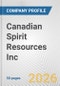 Canadian Spirit Resources Inc. Fundamental Company Report Including Financial, SWOT, Competitors and Industry Analysis - Product Thumbnail Image