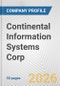 Continental Information Systems Corp. Fundamental Company Report Including Financial, SWOT, Competitors and Industry Analysis - Product Thumbnail Image