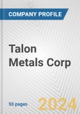 Talon Metals Corp. Fundamental Company Report Including Financial, SWOT, Competitors and Industry Analysis- Product Image