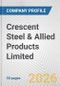 Crescent Steel & Allied Products Limited Fundamental Company Report Including Financial, SWOT, Competitors and Industry Analysis - Product Thumbnail Image