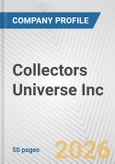 Collectors Universe Inc. Fundamental Company Report Including Financial, SWOT, Competitors and Industry Analysis- Product Image