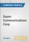 Daum Communications Corp. Fundamental Company Report Including Financial, SWOT, Competitors and Industry Analysis - Product Thumbnail Image