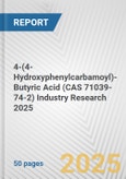 4-(4-Hydroxyphenylcarbamoyl)-Butyric Acid (CAS 71039-74-2) Industry Research 2025: Global and Regional Market Trends 2019-2024 and Forecast to 2029- Product Image