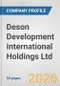 Deson Development International Holdings Ltd. Fundamental Company Report Including Financial, SWOT, Competitors and Industry Analysis - Product Thumbnail Image