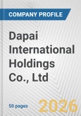 Dapai International Holdings Co., Ltd. Fundamental Company Report Including Financial, SWOT, Competitors and Industry Analysis- Product Image