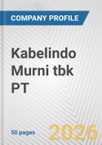 Kabelindo Murni tbk PT Fundamental Company Report Including Financial, SWOT, Competitors and Industry Analysis- Product Image