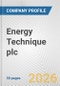 Energy Technique plc Fundamental Company Report Including Financial, SWOT, Competitors and Industry Analysis - Product Thumbnail Image