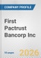 First Pactrust Bancorp Inc. Fundamental Company Report Including Financial, SWOT, Competitors and Industry Analysis - Product Thumbnail Image