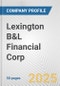 Lexington B&L Financial Corp. Fundamental Company Report Including Financial, SWOT, Competitors and Industry Analysis - Product Thumbnail Image