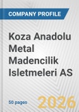 Koza Anadolu Metal Madencilik Isletmeleri AS Fundamental Company Report Including Financial, SWOT, Competitors and Industry Analysis- Product Image