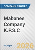 Mabanee Company K.P.S.C. Fundamental Company Report Including Financial, SWOT, Competitors and Industry Analysis- Product Image
