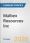 Malbex Resources Inc. Fundamental Company Report Including Financial, SWOT, Competitors and Industry Analysis - Product Thumbnail Image