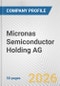 Micronas Semiconductor Holding AG Fundamental Company Report Including Financial, SWOT, Competitors and Industry Analysis - Product Thumbnail Image
