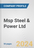 Msp Steel & Power Ltd Fundamental Company Report Including Financial, SWOT, Competitors and Industry Analysis- Product Image