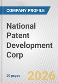 National Patent Development Corp. Fundamental Company Report Including Financial, SWOT, Competitors and Industry Analysis- Product Image