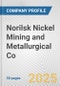 Norilsk Nickel Mining and Metallurgical Co. Fundamental Company Report Including Financial, SWOT, Competitors and Industry Analysis - Product Thumbnail Image