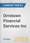 Orrstown Financial Services Inc. Fundamental Company Report Including Financial, SWOT, Competitors and Industry Analysis - Product Thumbnail Image