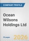 Ocean Wilsons Holdings Ltd. Fundamental Company Report Including Financial, SWOT, Competitors and Industry Analysis - Product Thumbnail Image
