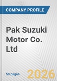 Pak Suzuki Motor Co. Ltd. Fundamental Company Report Including Financial, SWOT, Competitors and Industry Analysis- Product Image