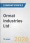 Ormat Industries Ltd. Fundamental Company Report Including Financial, SWOT, Competitors and Industry Analysis - Product Thumbnail Image