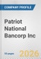 Patriot National Bancorp Inc. Fundamental Company Report Including Financial, SWOT, Competitors and Industry Analysis - Product Thumbnail Image