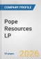 Pope Resources LP Fundamental Company Report Including Financial, SWOT, Competitors and Industry Analysis - Product Thumbnail Image