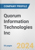 Quorum Information Technologies Inc. Fundamental Company Report Including Financial, SWOT, Competitors and Industry Analysis- Product Image