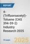 4-(Trifluoroacetyl)-Toluene (CAS 394-59-2) Industry Research 2025: Global and Regional Market Trends 2019-2024 and Forecast to 2029 - Product Thumbnail Image