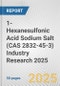 1-Hexanesulfonic Acid Sodium Salt (CAS 2832-45-3) Industry Research 2025: Global and Regional Market Trends 2019-2024 and Forecast to 2029 - Product Thumbnail Image