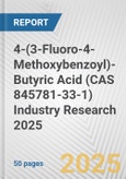 4-(3-Fluoro-4-Methoxybenzoyl)-Butyric Acid (CAS 845781-33-1) Industry Research 2025: Global and Regional Market Trends 2019-2024 and Forecast to 2029- Product Image