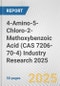 4-Amino-5-Chloro-2-Methoxybenzoic Acid (CAS 7206-70-4) Industry Research 2025: Global and Regional Market Trends 2019-2024 and Forecast to 2029 - Product Image