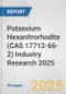 Potassium Hexanitrorhodite (CAS 17712-66-2) Industry Research 2025: Global and Regional Market Trends 2019-2024 and Forecast to 2029 - Product Thumbnail Image