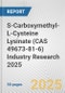 S-Carboxymethyl-L-Cysteine Lysinate (CAS 49673-81-6) Industry Research 2025: Global and Regional Market Trends 2019-2024 and Forecast to 2029 - Product Thumbnail Image