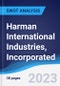 Harman International Industries, Incorporated - Strategy, SWOT and Corporate Finance Report - Product Thumbnail Image