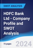 HDFC Bank Ltd - Company Profile and SWOT Analysis- Product Image