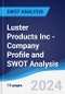 Luster Products Inc - Company Profile and SWOT Analysis - Product Thumbnail Image