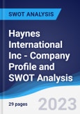 Haynes International Inc - Company Profile and SWOT Analysis- Product Image