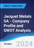 Jacquet Metals SA - Company Profile and SWOT Analysis- Product Image