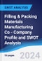 Filling & Packing Materials Manufacturing Co - Company Profile and SWOT Analysis - Product Thumbnail Image